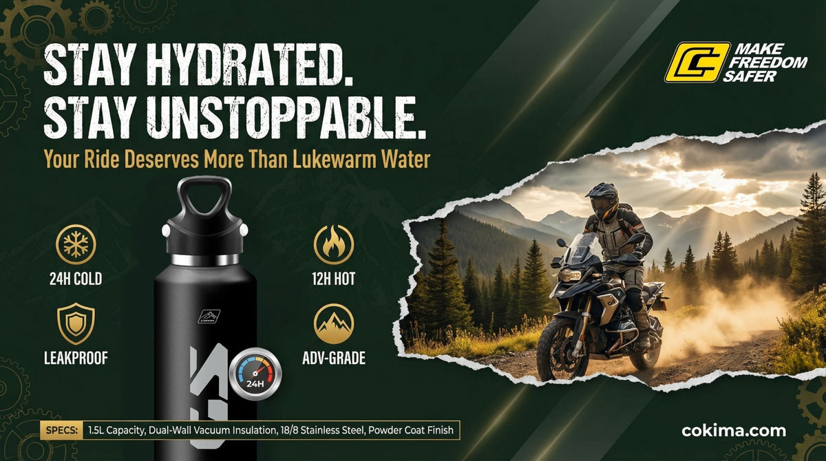 Fuel Your Ride: A Motorcyclist's Complete Guide to Nutrition and Hydration on the Road — And the Bottle That Never Lets You Run Dry