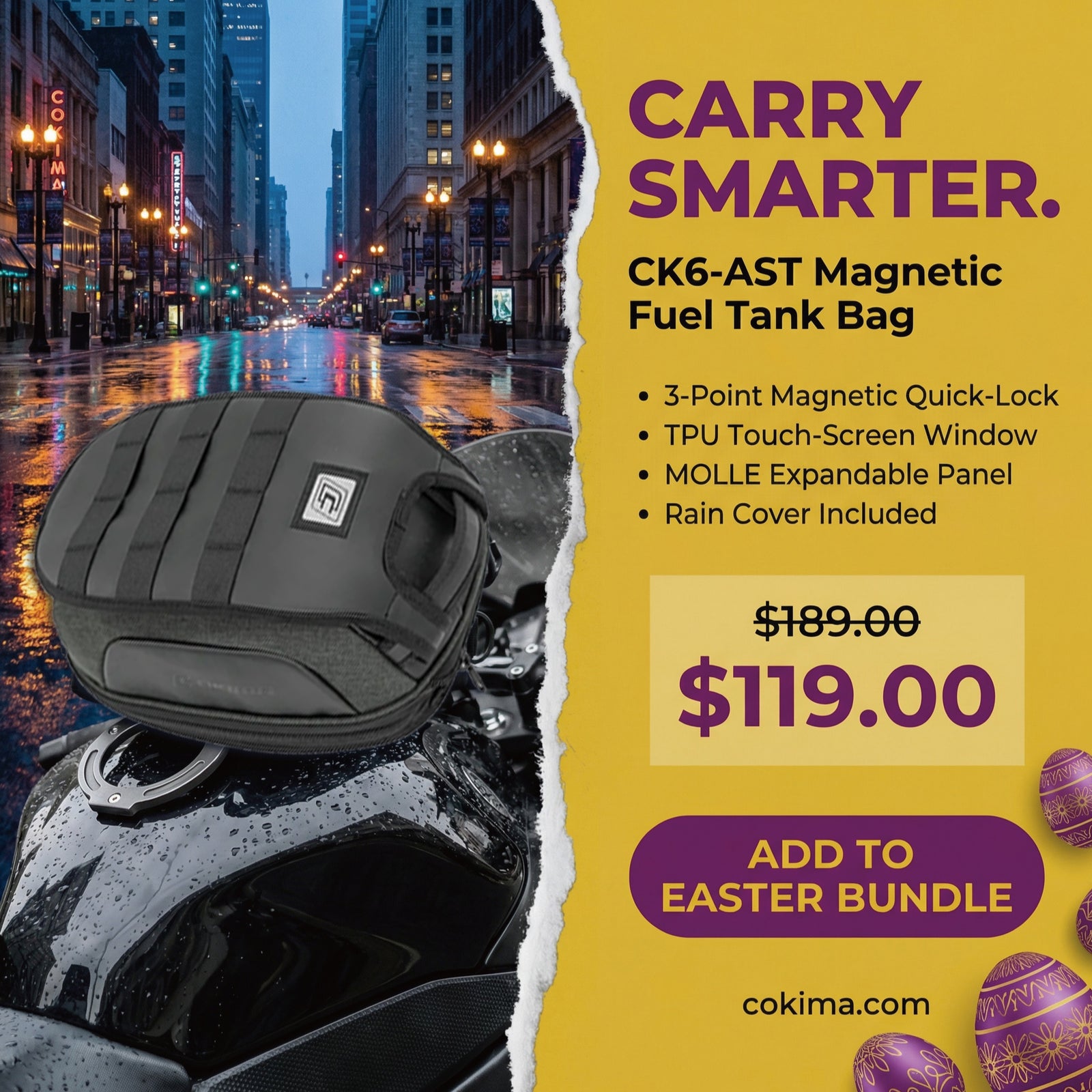 CK6-AST Motorcycle Magnetic Fuel Tank Bag