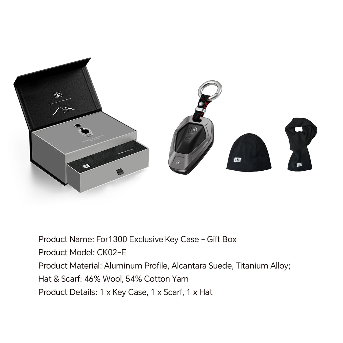 Aluminum Alloy Key Case For BMW 1300-Gift Box Set