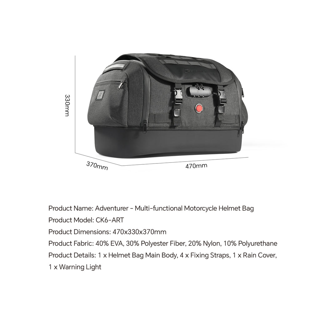 CK6-ART Motorcycle Multi-Functional Helmet Bag – Cokima