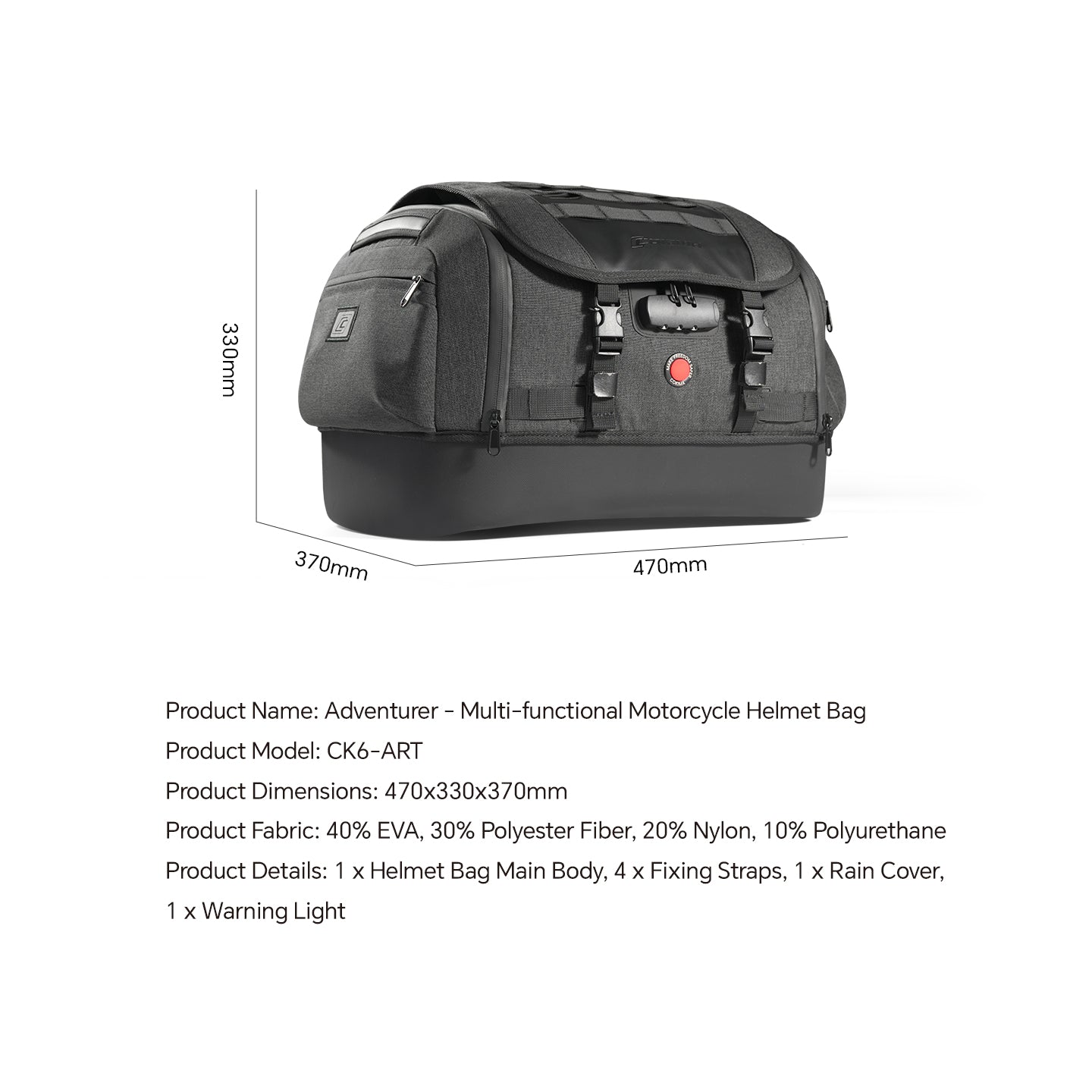 CK6-ART Motorcycle Multi-Functional Helmet Bag