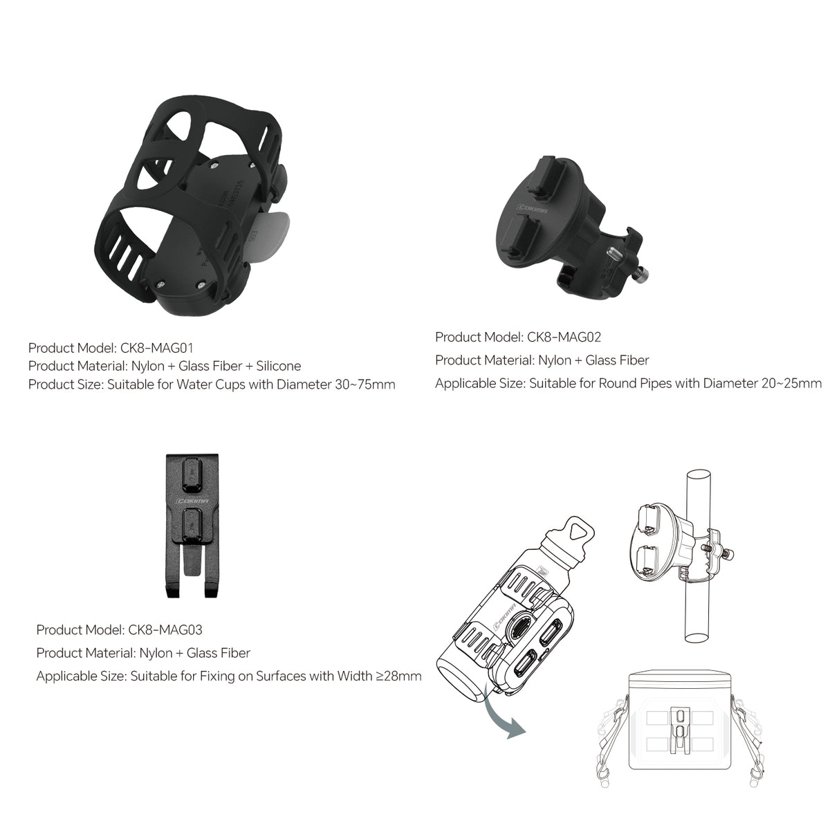 Magnetic Water Cup Holder